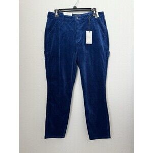 Judy Blue Women's Blue Corduroy Cropped Skinny Jeans Carpenter Slim Fit 29